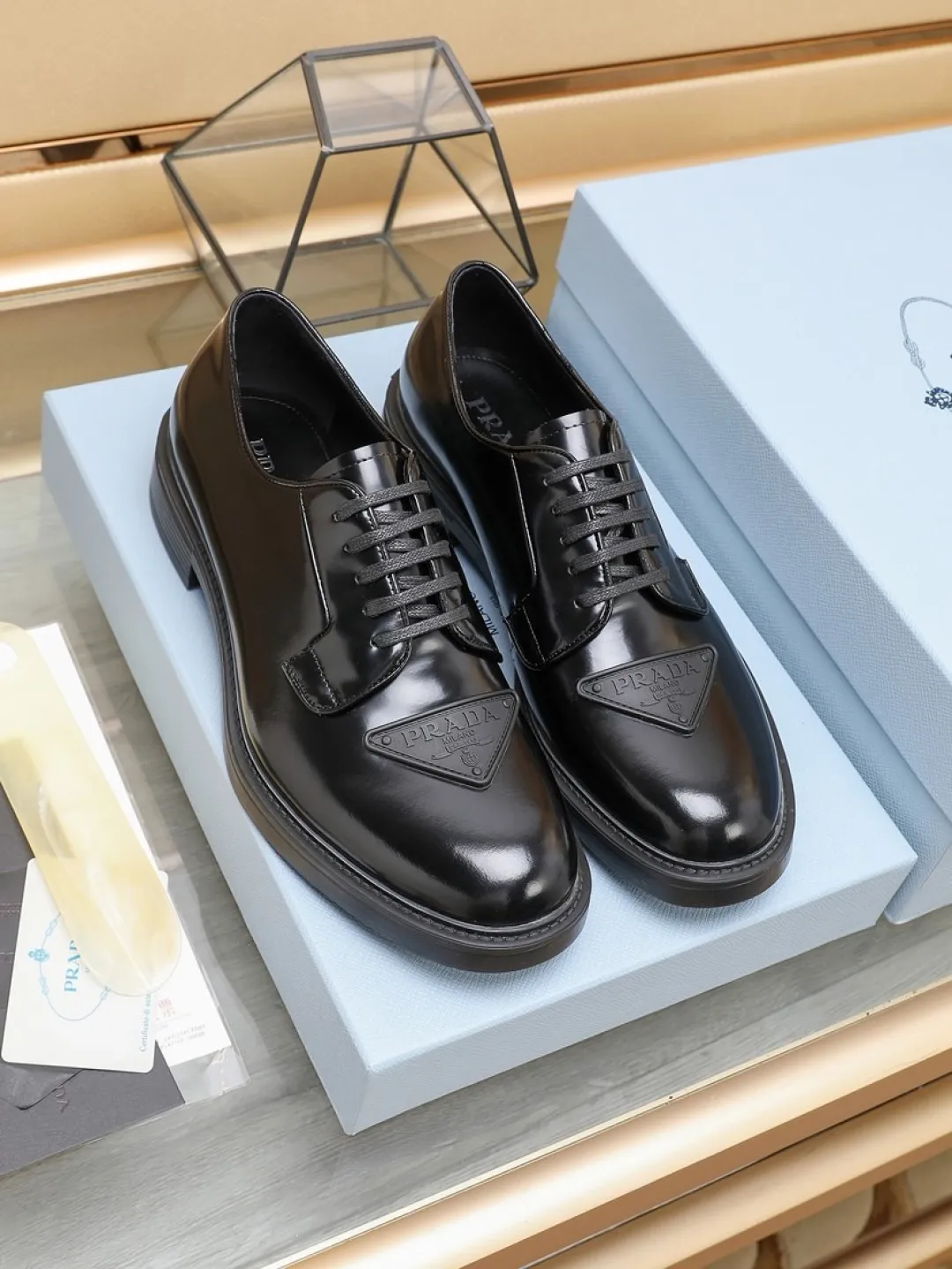 P640💰🔥《PRADA》👏Latest • High-end top brand luxury ~ purchasing agency, top quality. New fashionable business men's shoes🔜The uppers are made of original open-edge beaded cowhide➕cowhide·lining, with fine workmanship. The original stylish and soft combination wear-resistant and non-slip outsole is light and comfortable on the feet. The real thing looks better in real life. Size: 38/45